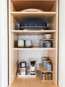 Revamping My Coffee Station: Featuring Removable Wallpaper and Organized Berkey Water Filter Storage