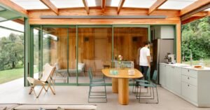 Balcony with transparent tiles is situated between…